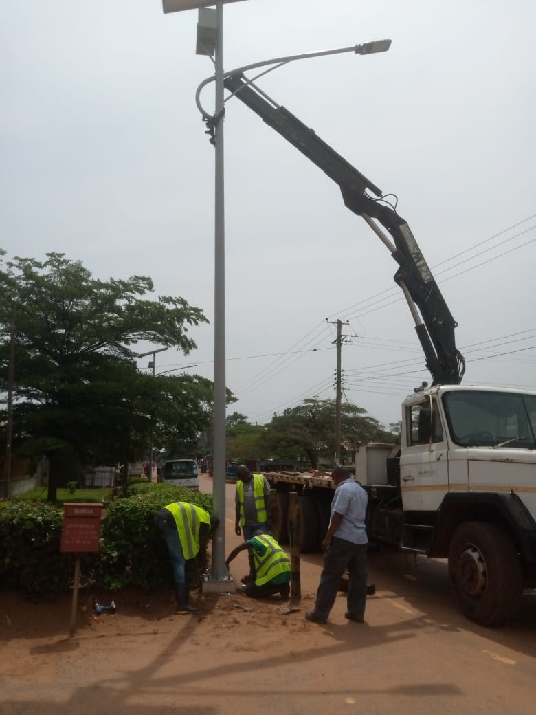 8M 50W Solar Street Light in Tanzania 5