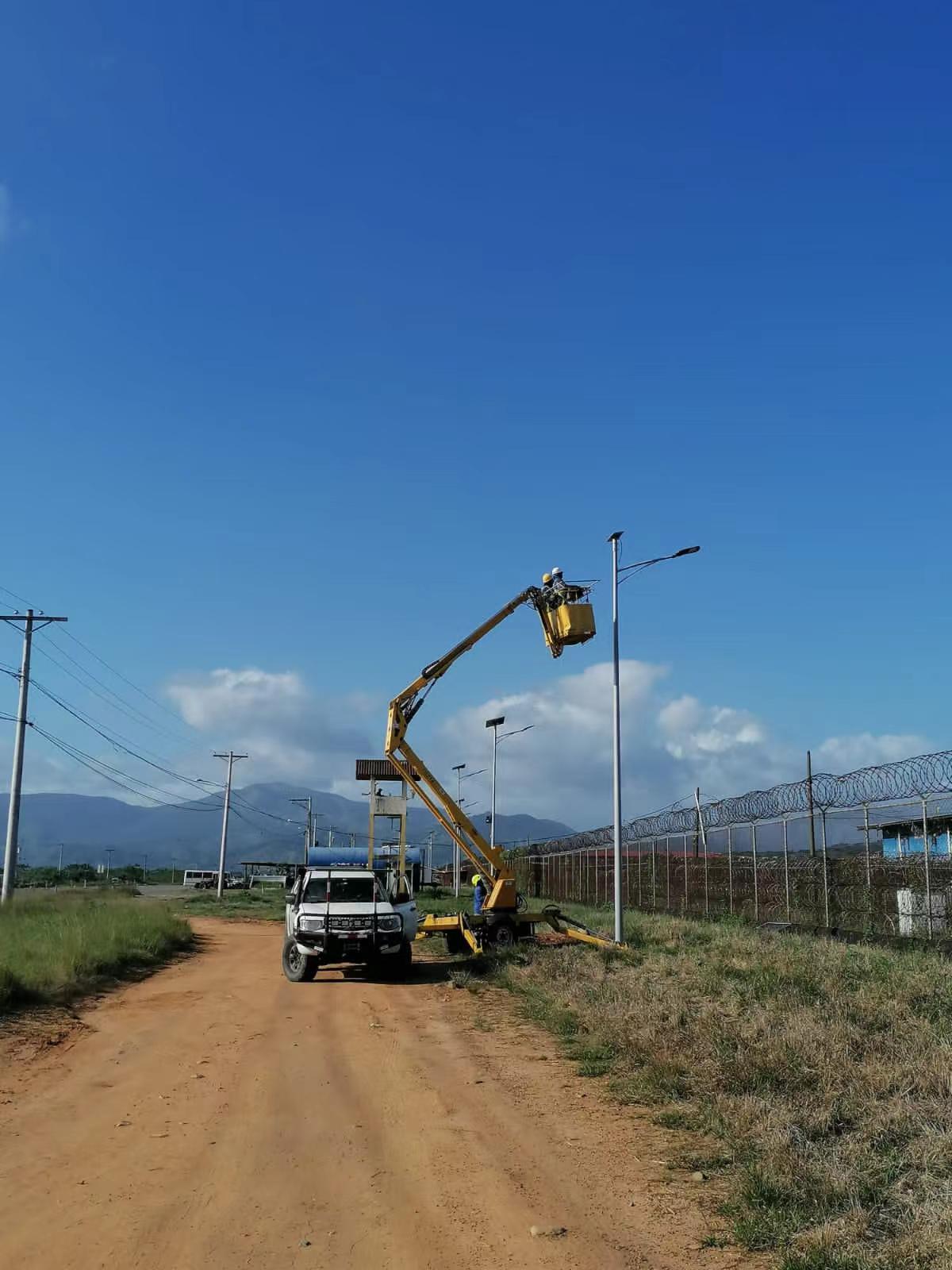 Panama 10M 120W solar street light 3